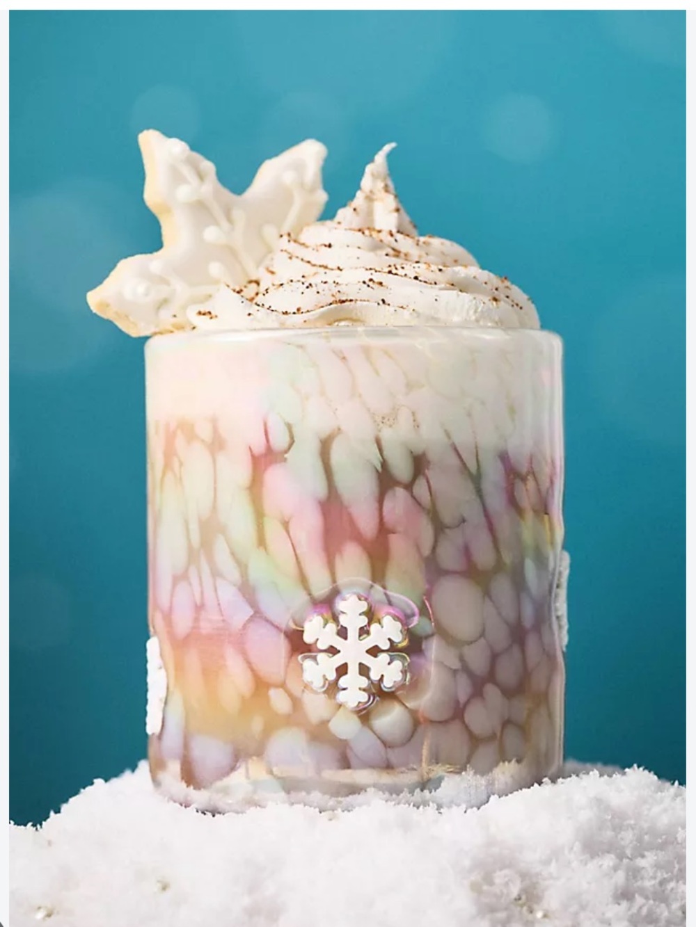 Anthropologie Snowflake Icon Juice Glass